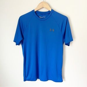 Under Armour Velocity Heat Gear Loose Stretch Training T-Shirt Blue M